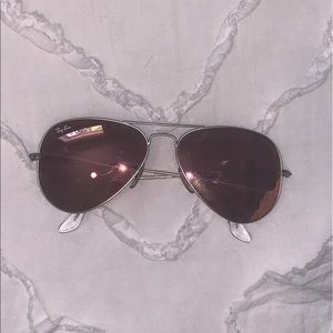 Adorable pink and silver Ray Ban sunglasses